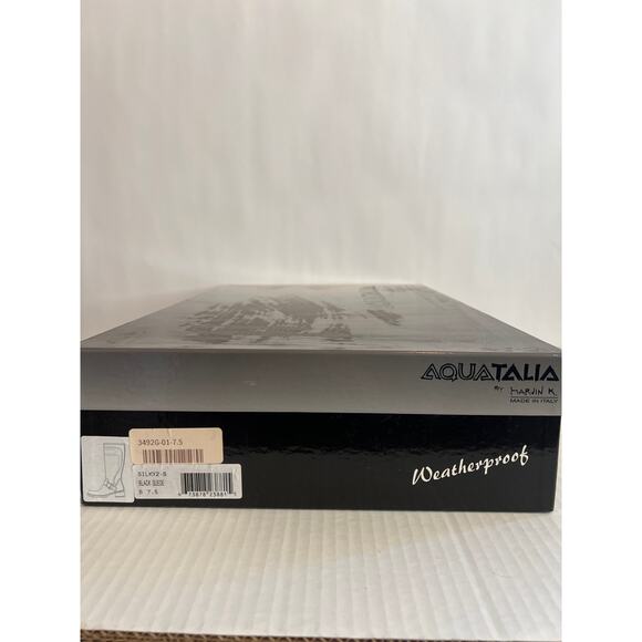 Aquatalia by Marvin K. Black Suede Weatherproof Tall Boots w/box Size 7.5 - Picture 10 of 15